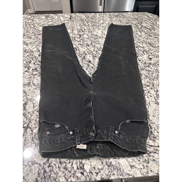 Vintage Harley Davidson Jeans Womens‎ 10 Petite Black Relaxed Leg Motorcycle - Picture 7 of 12